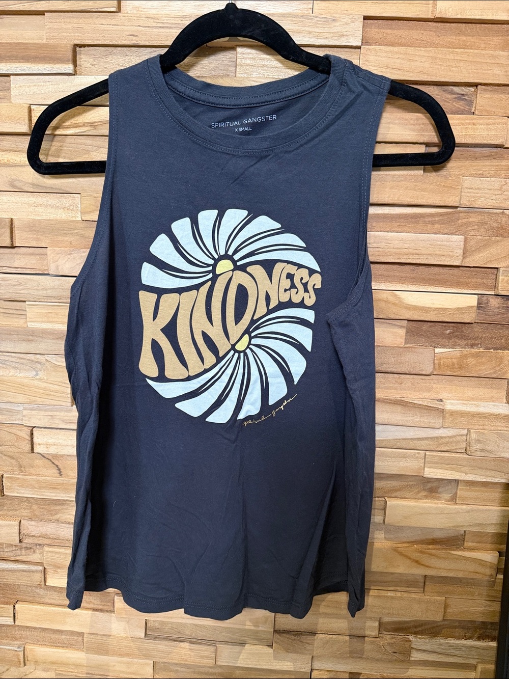 Spiritual Gangster Black Tank with & 'Kindness' Graphic